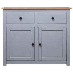vidaXL Aparador de madera maciza pino estilo Panamá gris 93x40x80 cm