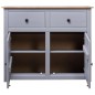 vidaXL Aparador de madera maciza pino estilo Panamá gris 93x40x80 cm vidaXL Aparador de madera maciza pino estilo Panamá gris 93x40x80 cm