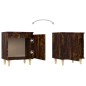 vidaXL Mesitas de noche 2 uds patas madera roble ahumado 40x30x50 cm vidaXL Mesitas de noche 2 uds patas madera roble ahumado 40x30x50 cm