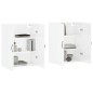 vidaXL Armarios de pared 2 uds madera de ingeniería blanco brillante vidaXL Armarios de pared 2 uds madera de ingeniería blanco brillante