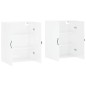 vidaXL Armarios de pared 2 uds madera de ingeniería blanco brillante vidaXL Armarios de pared 2 uds madera de ingeniería blanco brillante