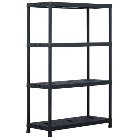 vidaXL Estantería de plástico 220 kg 90x40x138 cm negro