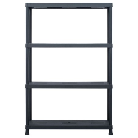 vidaXL Estantería de plástico 220 kg 90x40x138 cm negro