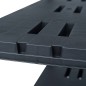 vidaXL Estantería de plástico 220 kg 90x40x138 cm negro