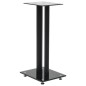 vidaXL Soportes altavoz vidrio templado diseño 2 pilares negro 2 uds vidaXL Soportes altavoz vidrio templado diseño 2 pilares negro 2 uds