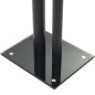 vidaXL Soportes altavoz vidrio templado diseño 2 pilares negro 2 uds vidaXL Soportes altavoz vidrio templado diseño 2 pilares negro 2 uds