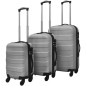 vidaXL Juego de maletas trolley rígidas 3 pzas plateado 45,5/55/66 cm vidaXL Juego de maletas trolley rígidas 3 pzas plateado 45,5/55/66 cm