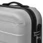vidaXL Juego de maletas trolley rígidas 3 pzas plateado 45,5/55/66 cm vidaXL Juego de maletas trolley rígidas 3 pzas plateado 45,5/55/66 cm