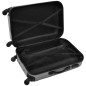 vidaXL Juego de maletas trolley rígidas 3 pzas plateado 45,5/55/66 cm vidaXL Juego de maletas trolley rígidas 3 pzas plateado 45,5/55/66 cm