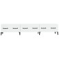vidaXL Mueble de TV madera contrachapada blanco brillo 150x34,5x30 cm