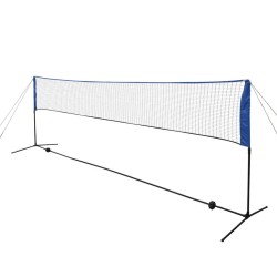 vidaXL Red de bádminton con volantes 500x155 cm