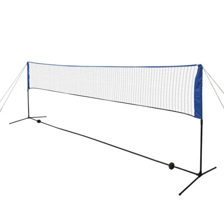 vidaXL Red de bádminton con volantes 500x155 cm
