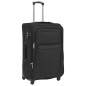 vidaXL Juego de 3 maletas blandas negro vidaXL Juego de 3 maletas blandas negro