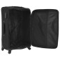 vidaXL Juego de 3 maletas blandas negro vidaXL Juego de 3 maletas blandas negro