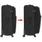vidaXL Juego de 3 maletas blandas negro vidaXL Juego de 3 maletas blandas negro
