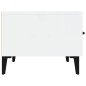 vidaXL Mueble de TV madera contrachapada blanco brillo 150x34,5x30 cm