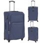 vidaXL Juego de 3 maletas blandas azul marino vidaXL Juego de 3 maletas blandas azul marino