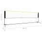 vidaXL Red de bádminton ajustable metal 500x103x94-158 cm vidaXL Red de bádminton ajustable metal 500x103x94-158 cm