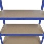 vidaXL Estantería almacenaje 5 niveles azul madera ingeniería acero vidaXL Estantería almacenaje 5 niveles azul madera ingeniería acero