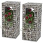 vidaXL Cesta poste/jardinera de gaviones 2 unidades acero 50x50x120 cm vidaXL Cesta poste/jardinera de gaviones 2 unidades acero 50x50x120 cm