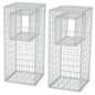 vidaXL Cesta poste/jardinera de gaviones 2 unidades acero 50x50x120 cm vidaXL Cesta poste/jardinera de gaviones 2 unidades acero 50x50x120 cm