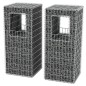 vidaXL Cesta poste/jardinera de gaviones 2 unidades acero 50x50x120 cm vidaXL Cesta poste/jardinera de gaviones 2 unidades acero 50x50x120 cm