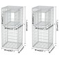 vidaXL Cesta poste/jardinera de gaviones 2 unidades acero 50x50x120 cm vidaXL Cesta poste/jardinera de gaviones 2 unidades acero 50x50x120 cm