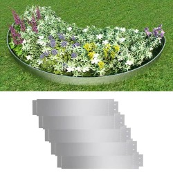 vidaXL Cercas para el césped 5 piezas acero galvanizado 100x20 cm 