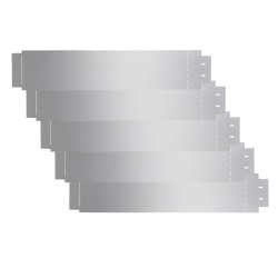 vidaXL Cercas para el césped 5 piezas acero galvanizado 100x20 cm 