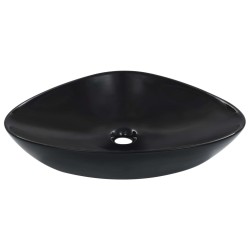 vidaXL Lavabo 58,5x39x14 cm cerámica negro