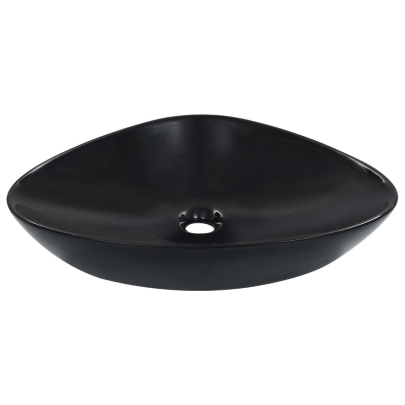 vidaXL Lavabo 58,5x39x14 cm cerámica negro vidaXL Lavabo 58,5x39x14 cm cerámica negro