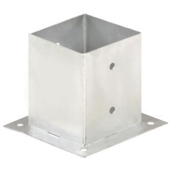 vidaXL Anclajes para postes 4 unidades metal galvanizado 121 mm