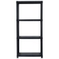 vidaXL Estante de almacenaje 4 niveles negro plástico 61x30,5x130 cm vidaXL Estante de almacenaje 4 niveles negro plástico 61x30,5x130 cm