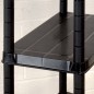 vidaXL Estante de almacenaje 4 niveles negro plástico 61x30,5x130 cm vidaXL Estante de almacenaje 4 niveles negro plástico 61x30,5x130 cm