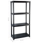 vidaXL Estante de almacenaje 4 niveles negro plástico 61x30,5x130 cm vidaXL Estante de almacenaje 4 niveles negro plástico 61x30,5x130 cm