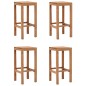 vidaXL Taburetes de barra de cocina 4 unidades madera maciza de teca vidaXL Taburetes de barra de cocina 4 unidades madera maciza de teca