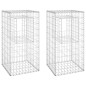 vidaXL Cestas postes de gaviones 2 unidades hierro 50x50x100 cm vidaXL Cestas postes de gaviones 2 unidades hierro 50x50x100 cm