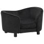 vidaXL Sofá para perros felpa negro 69x49x40 cm vidaXL Sofá para perros felpa negro 69x49x40 cm