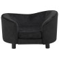 vidaXL Sofá para perros felpa negro 69x49x40 cm vidaXL Sofá para perros felpa negro 69x49x40 cm
