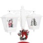 vidaXL Farola de Navidad con Papá Noel PVC blanco y rojo 81x40x188 cm vidaXL Farola de Navidad con Papá Noel PVC blanco y rojo 81x40x188 cm