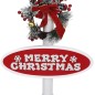 vidaXL Farola de Navidad con Papá Noel PVC blanco y rojo 81x40x188 cm vidaXL Farola de Navidad con Papá Noel PVC blanco y rojo 81x40x188 cm