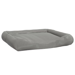vidaXL Cojín para perros con almohadas tela oxford gris 115x100x20 cm