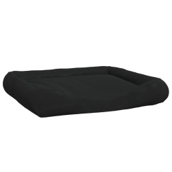 vidaXL Cojín para perros con almohadas tela oxford negro 115x100x20cm
