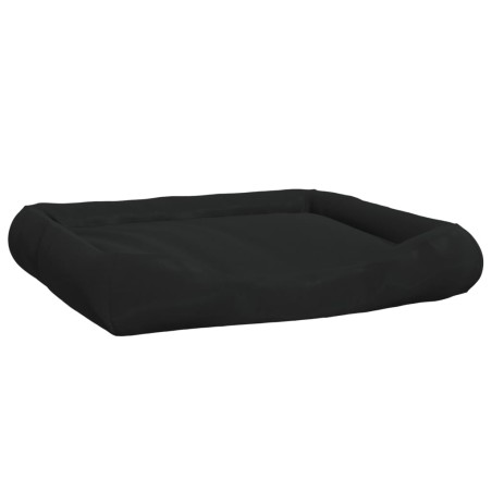 vidaXL Cojín para perros con almohadas tela oxford negro 115x100x20cm