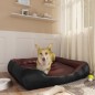 vidaXL Cama para perros de cuero sintético negro y marrón 80x68x23 cm vidaXL Cama para perros de cuero sintético negro y marrón 80x68x23 cm