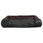 vidaXL Cama para perros de cuero sintético negro y marrón 80x68x23 cm vidaXL Cama para perros de cuero sintético negro y marrón 80x68x23 cm