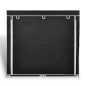 vidaXL Zapatero de tela con cubierta negro 115x28x110 cm vidaXL Zapatero de tela con cubierta negro 115x28x110 cm