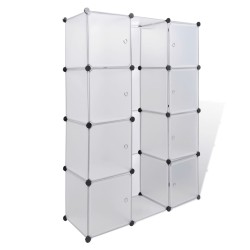vidaXl Armario modular con 9 compartimentos blanco 37x115x150 cm 