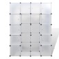 vidaXL Armario modular con 14 compartimentos blanco 37x146x180,5 cm vidaXL Armario modular con 14 compartimentos blanco 37x146x180,5 cm