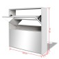 vidaXL Mueble zapatero 2 niveles y espejo blanco 63x17x67 cm vidaXL Mueble zapatero 2 niveles y espejo blanco 63x17x67 cm